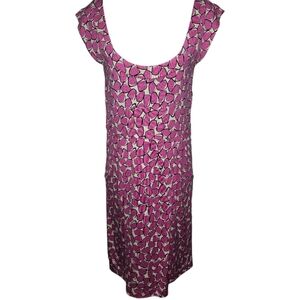 Diane Von Furstenberg Silk Circle Art Deco Dress